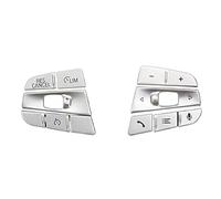 QASULER Car Styling, for, X3 X4 G01 G02 Botones del Volante Interruptor Cubiertas de protección Marco Pegatinas Adornos Accesorios Interiores automóvil Vinilo decorativo volante(BLACK Silver)