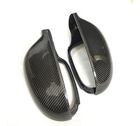 QASULER Carbon Fiber Mirror Cover Rearview Side Cap, for VW, for Passat, B6 R36, for Golf, 5, for Jetta, MK5 Cubierta para espejo retrovisor de coche