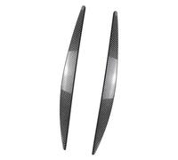 QASULER Ceja de faro, for Skoda, for Octavia, for MK3 2015 2016 2017 cubierta lámpara Embellecedor párpado Ajuste de cejas para faros de coche(BLACK Carbon Fiber Look)