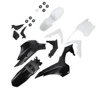 QASULER CRF110 Kits de carrocería carenado plástico Pit Dirt Motor Trail Bike guardabarros for SKY-125cc niños, for MINI Kit de carrocería de carenado completo para motocicleta(White and Black)