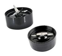 QASULER Cross Flat Shaver Blades reemplazo Parte Mb1001, para Magic Bala 250W, para licuadora, para Mixer Accesorios, para Partes, para Blade Soporte de cuchilla para batidora