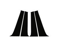 QASULER Cubierta de moldura for puerta y ventana postes pilar coche, color negro brillante, for Skoda, Octavia, Mk2 2005-2013, accesorios for Exterior automóvil Cubierta de ajuste de ventana de coche