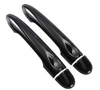 QASULER Cubierta negra brillante for manija de puerta de coche, for Renault, Captur Kaptur, Samsung, QM3 2013-2020 moldura de manija de puerta exterior(BLACK 2dr No Key No Button)