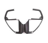 QASULER Embellecedor de cubierta del volante ABS antideslizante accesorios coche decoración interior con patrón fibra carbono, for Toyota, for Tundra, 2022 23 Vinilo decorativo volante