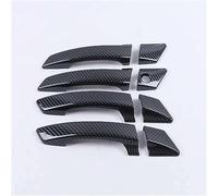 QASULER Embellecedor de manija de puerta de coche de fibra de carbono cromada, for Changan, CX70 CS55 CS75 CS95, accesorios de estilo moldura de manija de puerta exterior(BLACK Carbon 0 Button)