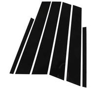 QASULER Embellecedor for Pilar de Ventana de Puerta de Coche, 6 Piezas, for, Serie 1 E87 2004-2011 Molduras para pilares de ventanillas de Coche(Black A-Black)
