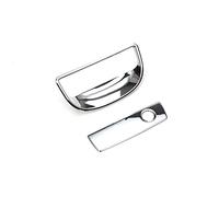 QASULER Embellecedores adhesivos for decoración de manija caja almacenamiento interior coche ABS, for Jeep, Wrangler JK 2007-2017, estilo Embellecedor de ventilación de coche(Chrome)