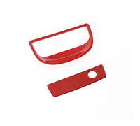 QASULER Embellecedores adhesivos for decoración de manija caja almacenamiento interior coche ABS, for Jeep, Wrangler JK 2007-2017, estilo Embellecedor de ventilación de coche(Rot)