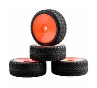 QASULER Esponja de inserción for neumáticos Rueda, 4 Uds., for HSP, 1/10 1:10, Coche Carretera RC 9071-8006 Juego de Ruedas de Carreras RC(Red Wheel)