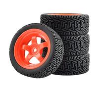 QASULER Esponja de inserción Rueda for neumáticos Agarre, for HPI, Tamiya, 1/10 1:10 Touring Car RC 6030-8014, 4 Uds Juego de Ruedas de Carreras RC(6030R-8014)