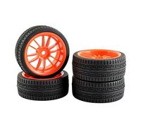 QASULER Esponja de inserción Rueda for neumáticos Velocidad, for HSP, HPI, 1/10 1:10, Coche Carretera RC 6031-6093, 4 Uds Juego de Ruedas de Carreras RC(6031R-6093)