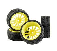 QASULER Esponja de inserción Rueda for neumáticos Velocidad, for HSP, HPI, 1/10 1:10, Coche Carretera RC 6031-6093, 4 Uds Juego de Ruedas de Carreras RC(6031Y-6093)