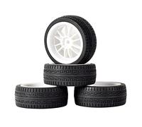 QASULER Esponja de inserción Rueda for neumáticos Velocidad, for HSP, HPI, 1/10 1:10, Coche Carretera RC 6031-6093, 4 Uds Juego de Ruedas de Carreras RC(6031W-6093)