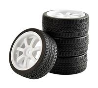 QASULER Esponja de inserción Rueda for neumáticos Velocidad, for HSP, HPI, 1/10 1:10 Touring Car RC 9005-6091, 4 Uds Juego de Ruedas de Carreras RC(9005W-6091)