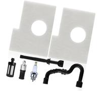 QASULER Filtro de aire MS170 MS180, for STIHL, MS 170 180 017 018 MS170C MS180C Piezas motosierra Reemplazo 1130 124 0800 Ajuste del filtro, con bujía la línea aceite combustible