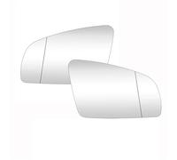 QASULER For A3 S3 A4 B6 B7 A6 S6 04-08 Accesorios de coche retrovisores con calefacción lateral gran angular Vidrio de reemplazo del espejo lateral del automóv(BLACK Left Right)