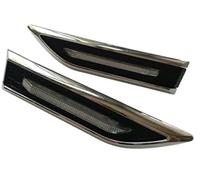 QASULER For Chevrolet, for Cruze, Luces Laterales LED de Marcador Lateral 2 Piezas Lámpara LED Luz de Giro Lámparas de Guardabarros Coche Amarillo Blanco Luz de señal de Giro del Coche(Black Yellow)