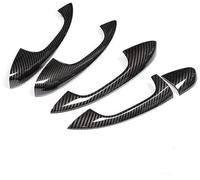 QASULER , for, for, Clase C W205 GLC X253 Clase E W213 LHD Cubierta de manija de Puerta de Fibra de Carbono cromada Coches moldura de manija de puerta exterior(Carbon Fiber)