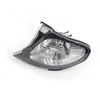 QASULER For, for E46 2002-2005 Serie 3, for 320i, for 325i 330i Luz de Esquina Señales de Giro Faro Cabeza Lámpara Señal de Giro Luz de señal de Giro del Coche(Black Left Side)
