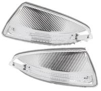 QASULER For, for W204, for W164, for ML300, for ML500, for ML550, for ML320 Lámpara LED de luz Intermitente de Espejo Lateral Luz de señal de Giro del Coche(Black L and R)