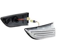 QASULER For, for XC60 2008-2014 2 Piezas LED luz de señal de Giro dinámica lámpara de Espejo Lateral de Coche OEM # 31217288/31217289 Luz de señal de Giro del Coche(Black Dynamic Clear Case)