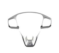 QASULER for Ford, 2019-2022 Accesorios ABS Fibra de Carbono/Mate ST Ajuste del Volante Coche Botón Control Cubierta Marco Estilo 2 Piezas Vinilo decorativo volante(BLACK ABS chrome)