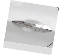 QASULER , for Hyundai, I30 2012 2013 2014 2015 2016 Juego de molduras de cubierta de manija de puerta de coche de fibra de carbono cromada moldura de manija de puerta exterior(Silver 2 Buttons)