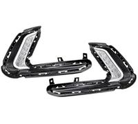 QASULER For Hyundai, para, for Elantra, 2016 2017 2018 Luces antiniebla LED DRL Lámpara Faros de parachoques delanteros Señal giro diurna Impermeable Luz de señal de giro del coche