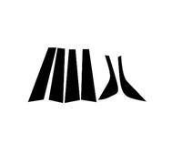 QASULER For Land, Rover, Discovery Sport L550 2015 2016 2017 2018 2019, postes de pilar ventana, pegatinas cubierta embellecedora puerta, negro brillante Cubierta de ajuste de ventana de coche