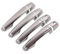 QASULER , for Mitsubishi, L200 Triton Pickup 2015 2016 2017 2018 2019 2020 Cubierta cromada de manija de puerta de coche moldura de manija de puerta exterior(BLACK 2 Keyholes 2 Buttons)