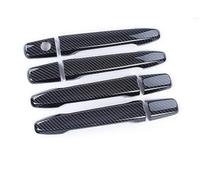 QASULER , for Mitsubishi, Outlander Lancer ASX 2008-2020 Superposiciones de cubierta de manija de puerta de fibra de carbono cromada ABS moldura de manija de puerta exterior(Carbon Fiber)