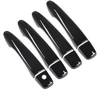 QASULER , for NISSAN, for X-TRAIL, T32 MK3 2014-2020 X Trail, for Xtrail, cubierta de manija de puerta de coche cromada brillante moldura de manija de puerta exterior(Black No Button)