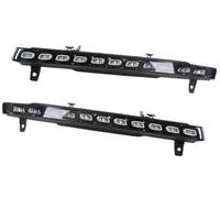 QASULER For Q7 2010-2015 12LED 11LED Izquierda Derecha DRL luz de circulación Diurna con función de lámpara de señal de Giro Luz de señal de Giro del Coche(Black 11LED)