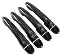 QASULER , for Renault, Megane 3 MK3 III 2008 2009 2010 2011 2012 2013 2014 2016 Cubierta de manija de Puerta de Coche Negra Brillante moldura de manija de puerta exterior(BLACK 4dr No Key No Button)