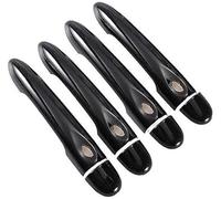 QASULER , for Renault, Megane 3 MK3 III 2008 2009 2010 2011 2012 2013 2014 2016 Cubierta de manija de Puerta de Coche Negra Brillante moldura de manija de puerta exterior(BLACK 4dr No Key 4 Buttons)