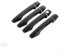 QASULER , for Toyota, Wish AE20 2010-2017 Cubierta de manija de puerta de coche negra brillante Almohadilla adhesiva superpuesta moldura de manija de puerta exterior(BLACK No Keyless Entry)