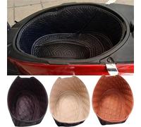 QASULER for Vespa, Sprint 150 Primavera Protector de maletero trasero for motocicleta, for asiento, for accesorios almohadilla cubo Revestimiento del maletero trasero de la motocicleta(BLACK Footpad)