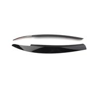 QASULER For VW, for Scirocco, 2009-2017, faro delantero de coche, embellecedor de cubierta de párpado, ceja, decoración de ABS negro brillante, raya izquierda derecha Ajuste del párpado de la ceja del