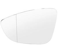 QASULER for VW, for Scirocco, for EOS, 2005-2018 Espejo lateral calefactable Ala de puerta vidrio retrovisor Puerta Vidrio de reemplazo del espejo lateral del automóv(BLACK Left Side Lh)