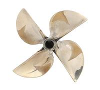 QASULER Hélice de latón LH 4 aspas, 67mm/2,6 Pulgadas, Repuesto 6717, Eje 1/4, hélice for Barco a Control Remoto, Accesorio for a Hélice de Barco