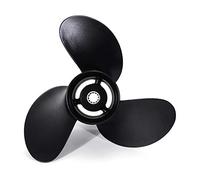 QASULER Hélice fueraborda 3B2-64515-0, for Tohatsu, for Nissan 8-9.8Hp R-Rotation Aleación de Aluminio 3 Cuchillas 12 Dientes estriados Hélice de Barco