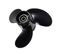 QASULER Hélice fueraborda 8,5 X 7, for Tohatsu, for Nissan 8-9.8HP R-Rotation Aleación de Aluminio 3 Cuchillas 12 Dientes estriados 3B2-64515-0 Hélice de Barco