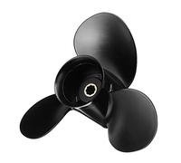 QASULER Hélice fueraborda de Aluminio for Barco 9X10 1/2 8 Dientes estriados hélice 3 Palas 6-15HP 48-828158A12 Hélice de Barco