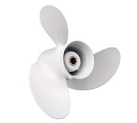 QASULER Hélice fueraborda de Barco 6G1-45943-00-EL 8 1/2 X aleación Aluminio, for, 6-8HP Blanco 7 Dientes estriados 3 Cuchillas R rotación Hélice de Barco