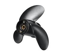 QASULER Hélice fueraborda de Barco 8.5x9, for Tohatsu, for Nissan- 8-9.8HP 3B2W64517-1 Hélices Marinas de aleación de Aluminio de 12 Dientes estriados Hélice de Motor de Barco