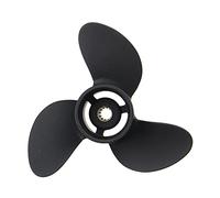 QASULER Hélice fueraborda Marina de 7,8X9 Pulgadas, for Tohatsu, for Nissan 4-6HP 369B645181 / 48-812951A02, hélice Negra de aleación de Aluminio Hélice de Motor de Barco