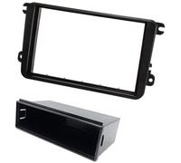 QASULER Instalación de Marco de Radio de automóvil DIN Simple, Marco de Panel Frontal estéreo 1 DIN 2 DIN, for Asiento, Panel del Tablero de la Radio del Coche