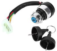 QASULER Interruptor de encendido de 5 cables, interruptor de llave de encendido, bloqueo de arranque de 5 pines, for la mayoría de motocicletas, buggy, karts, ATV de 50 a 250 cc Bloqueo del interrupto