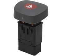 QASULER Interruptor de luces emergencia 7700421820, fácil manejo, material ABS, compatible con equipo original 8200060036, Clio MK2 1998-2010 Interruptor de advertencia de peligro