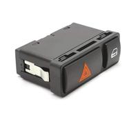 QASULER Interruptor de luz de Emergencia, botón pulsador, Interruptor de Bloqueo de luz de Advertencia de Peligro, for, Serie 3 E46 61318368920, Control de luz de Peligro for automóvil Interruptor de